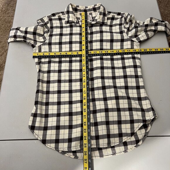 Filson Shirt Womens Medium Brown Cream Plaid Check Long Sleeve Button Up Casual - Picture 2 of 8